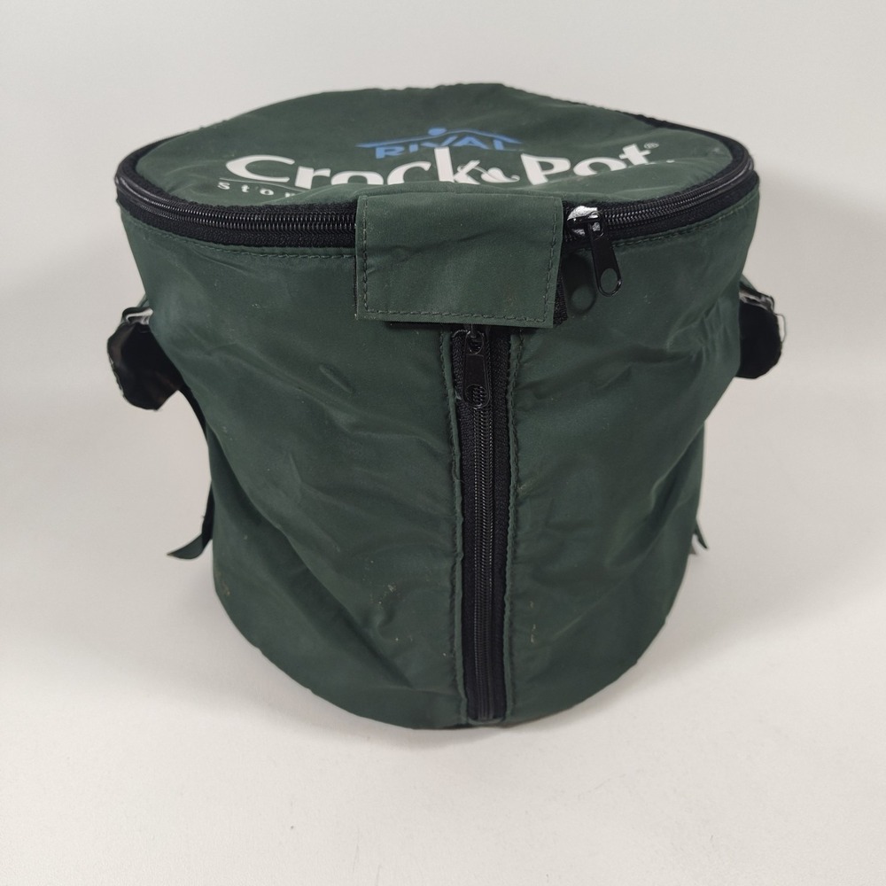 Rival Crock Pot Cover Round Green Stoneware Slow Cooker‎ Insulated